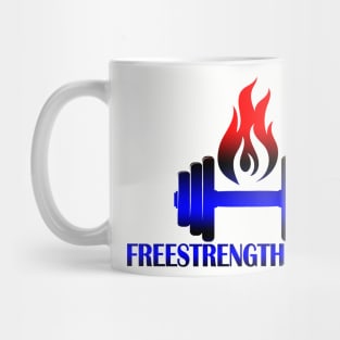 Free Strength Fitness Blue and Red Mug